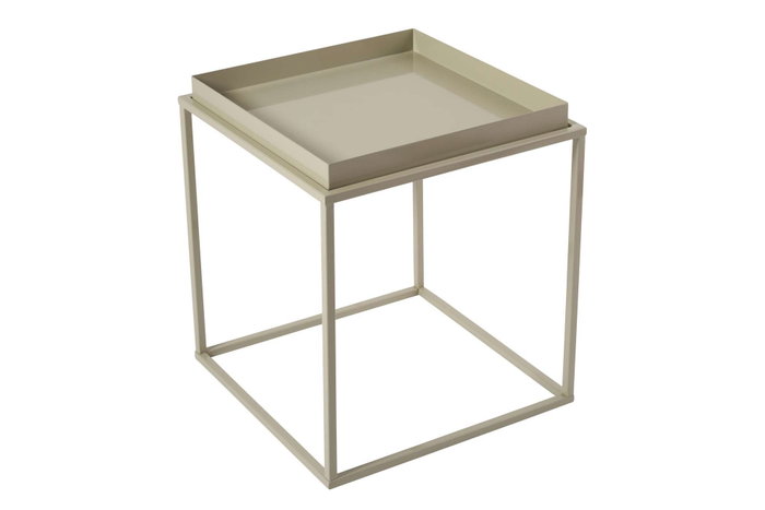 Hanah Home Mesa de Café SHB-018-B, 100% Metal, Color Topo, 45 x 45 x 52 cm